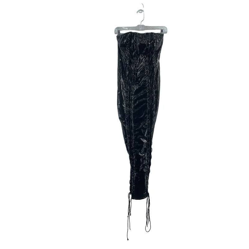 Mega Deal Hot & Delicious Black Patent Faux Leather Lace-Up Bodycon Dress Women’s Small Mega Deal Hot & Delicious Black Patent Faux Leather Lace-Up Bodycon Dress Women’s Small