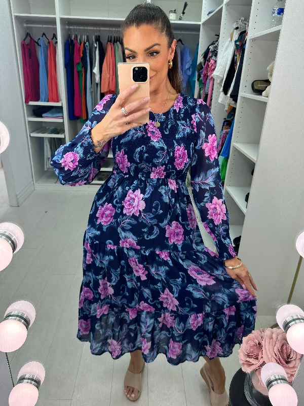 Clearance Event Kaycee Shirred Detail Midi Dress