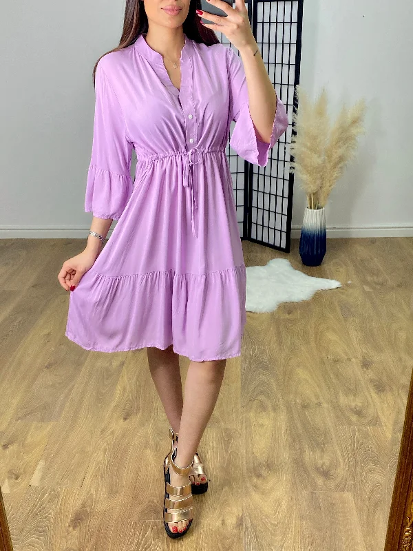 Price Cut Rashford Button Down Drawstring Waist Dress