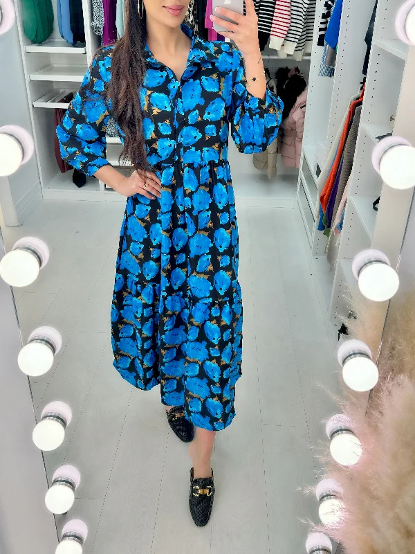 Huge Savings Payton Flower Print Tiered Maxi Dress