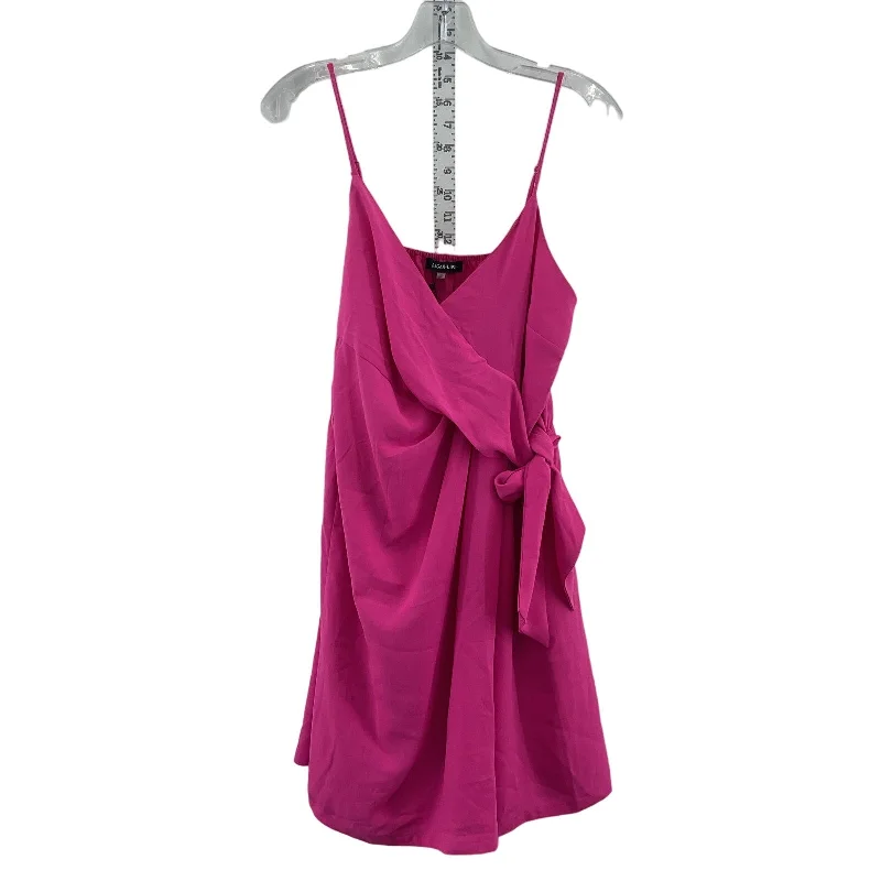 Extra Savings New Sugar Lips Women's Pink Midi Wrap Dress M Polyester NWT