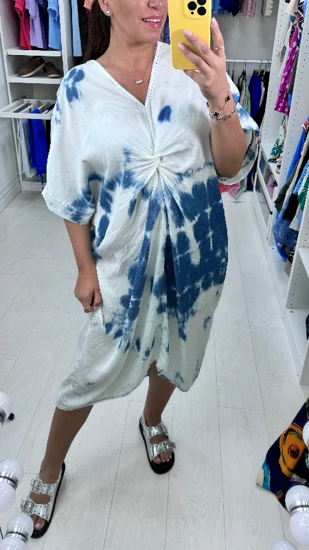 Doorbuster Deal Liliana Tie Dye Knot Front Dress