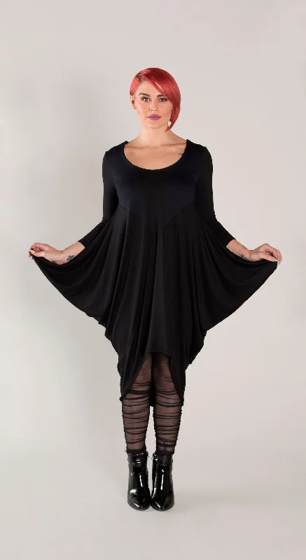 Season Finale Sale Bianca Rachele Pieced Side Cowl Midi Dress