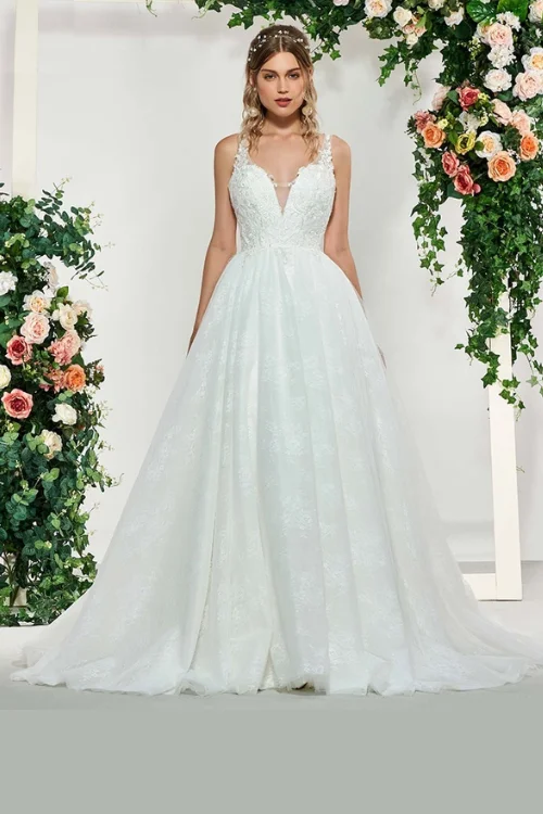 Can't Miss Ivory elegant v neck a line appliques sleeveless wedding dress floor length bridal outdoor lace wedding dresses Can't Miss Ivory elegant v neck a line appliques sleeveless wedding dress floor length bridal outdoor lace wedding dresses