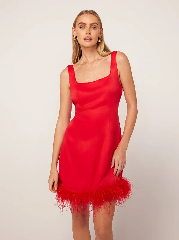 New Markdowns Edina Red Mini Dress