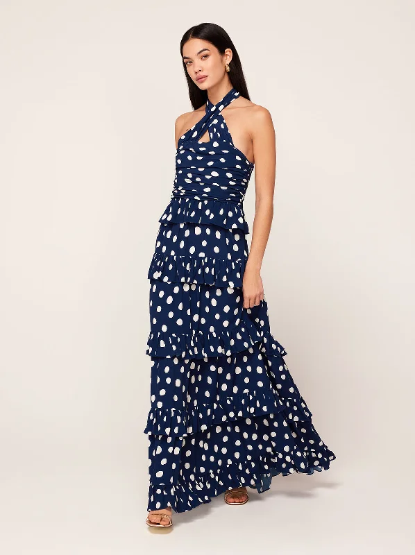 Mega Sale Romily Mixed Polka Dot Maxi Dress