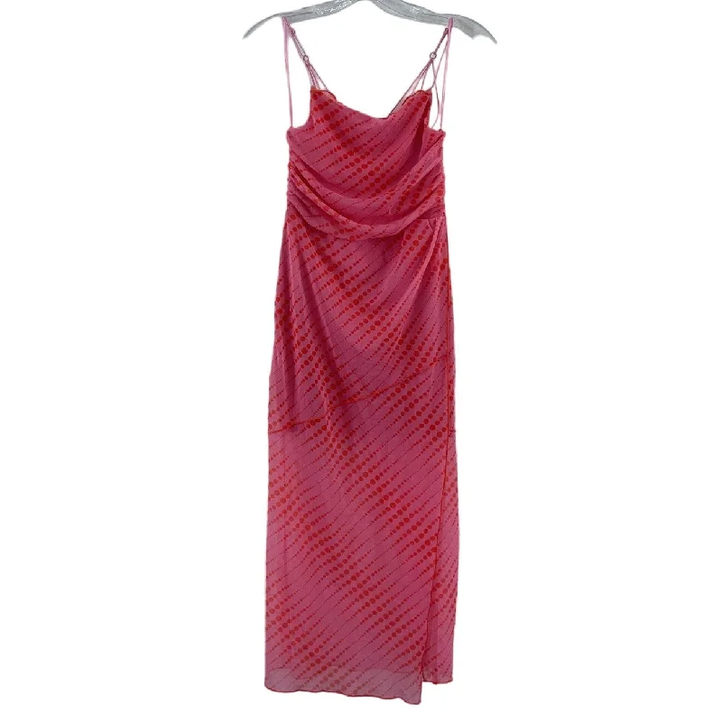 Can't Miss Urban Outfitters Pink Modern Print Mesh Maxi Dress Women’s XS NWT Polyester Can't Miss Urban Outfitters Pink Modern Print Mesh Maxi Dress Women’s XS NWT Polyester