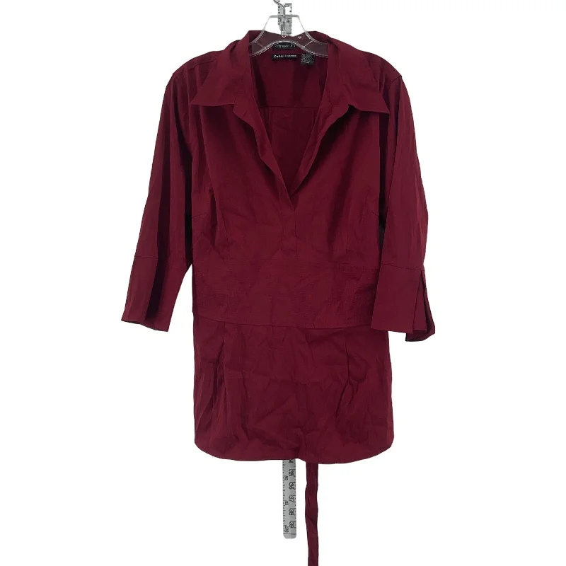 Must-Have Deals Women's Plus Size 2X Cotton Express Red Shift Collared Dress