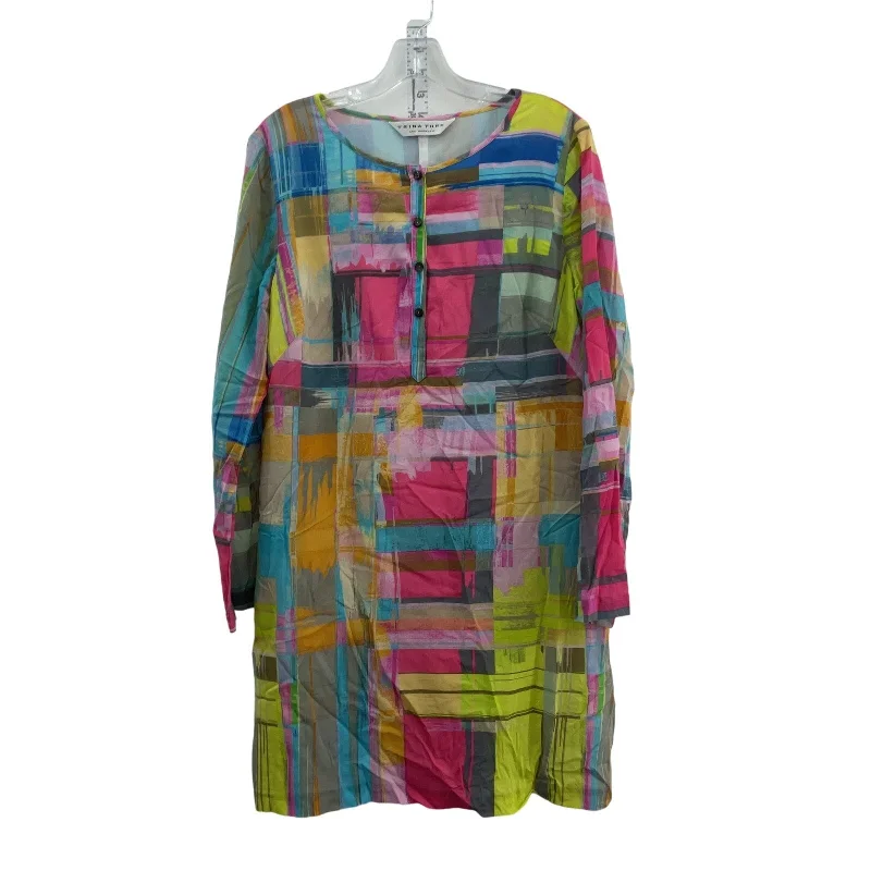 Great Deals Trina Turk Multicolor Silk Long Sleeve Shift Mini Dress Womens Size L Preowned Great Deals Trina Turk Multicolor Silk Long Sleeve Shift Mini Dress Womens Size L Preowned