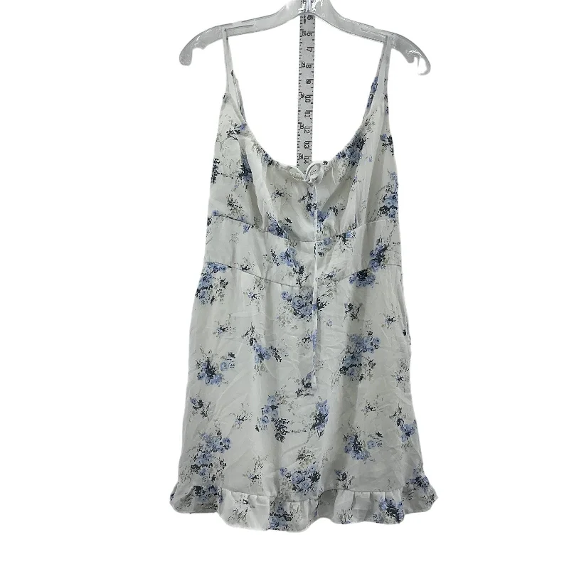 Markdowns Abercrombie & Fitch Boho White Floral Dress Women's L Preowned