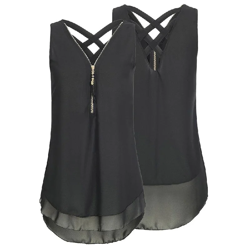 Act Now New Women Sleeveless Sexy Cross Back dress