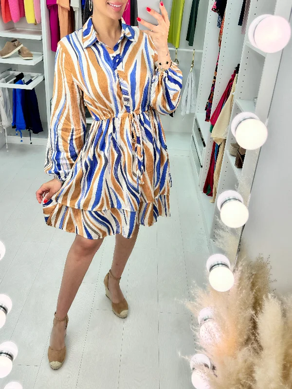 While Supplies Last Luella Drawstring Waist Shirt Dress