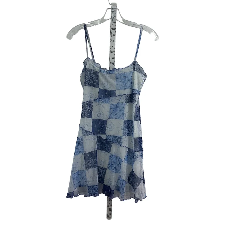 Price Reduction Urban Outfitters Blue Patchwork Lettuce Hem Slip Dress S Preowned Womens Price Reduction Urban Outfitters Blue Patchwork Lettuce Hem Slip Dress S Preowned Womens