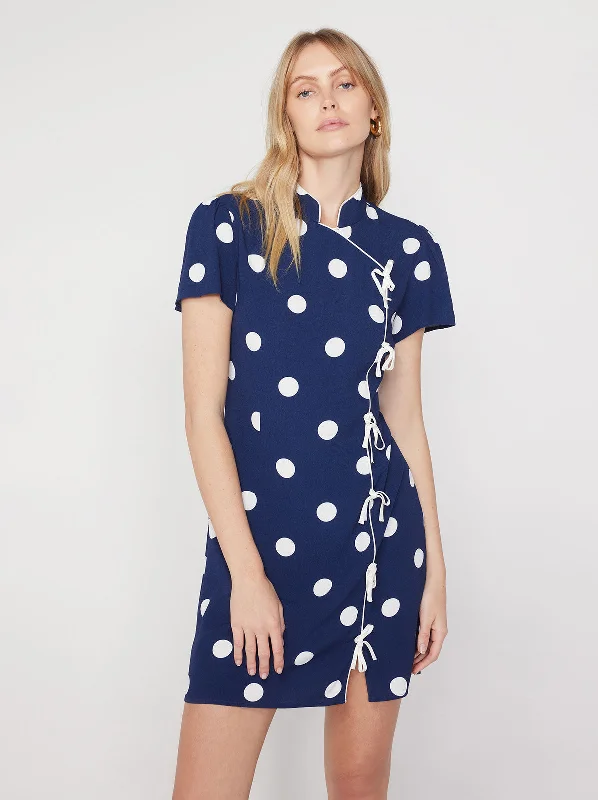 Today’s Deal Harlow Navy Polka Dot Mini Dress