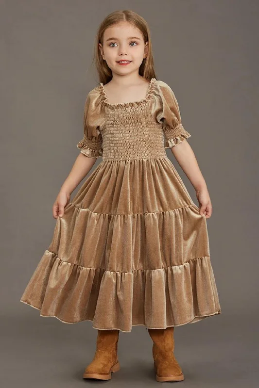 Limited Availability Princess Girls Velvet Classic Retro Dress Clothing Baby Kids Princess Party Dress Children Christmas Clothes