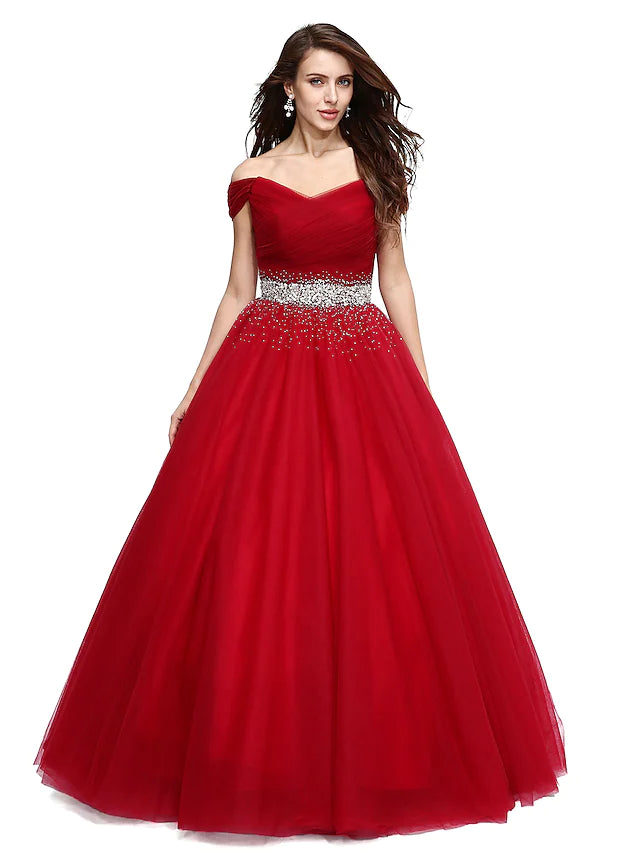 Steals and Deals Elegant Dress Formal Evening Floor Length Sleeveless V Wire Tulle with Beading Sequin Steals and Deals Elegant Dress Formal Evening Floor Length Sleeveless V Wire Tulle with Beading Sequin