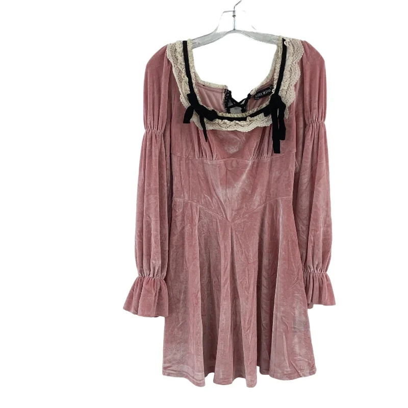 Year-End Clearance Dark In Love Pink Velvet Lolita Ruffled Knee Length Dress, Women’s M, Preowned Year-End Clearance Dark In Love Pink Velvet Lolita Ruffled Knee Length Dress, Women’s M, Preowned