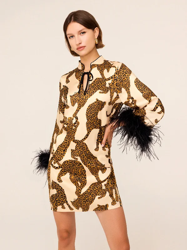 Now or Never Carlotta Leopards Print Mini Dress