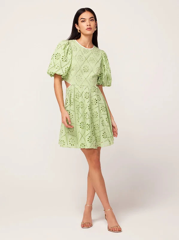 Reduced Prices Coco Pistachio Broderie Mini Dress