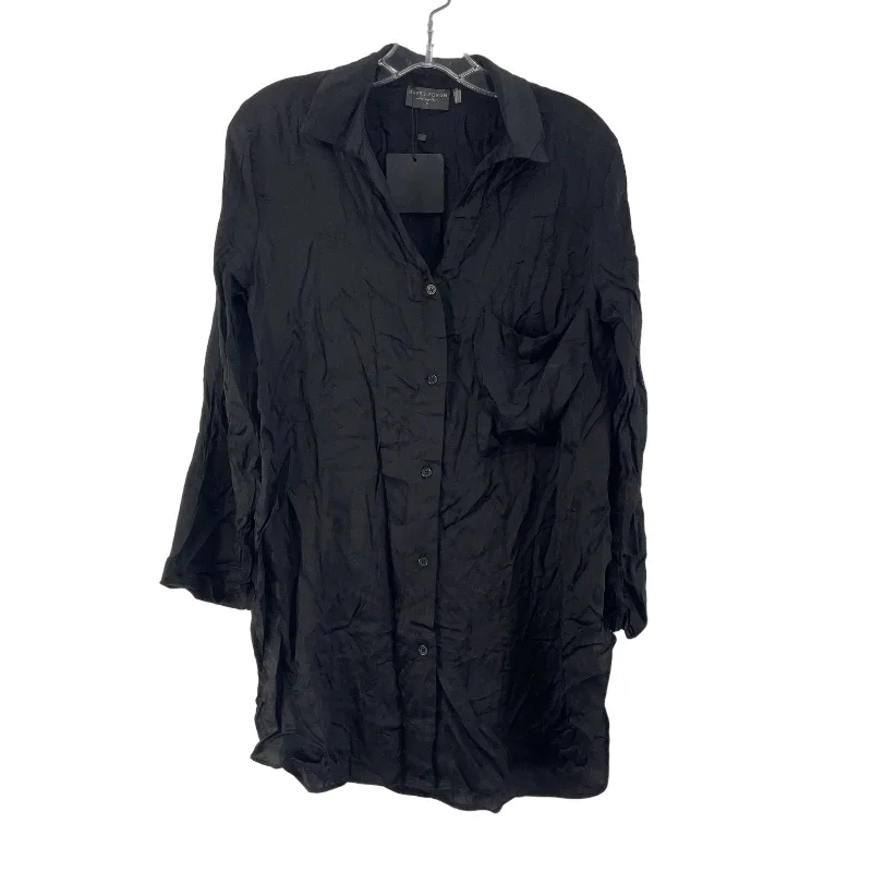 Big Savings Women's Dress Forum Black Knee Length Shirt Dress Size L NWT