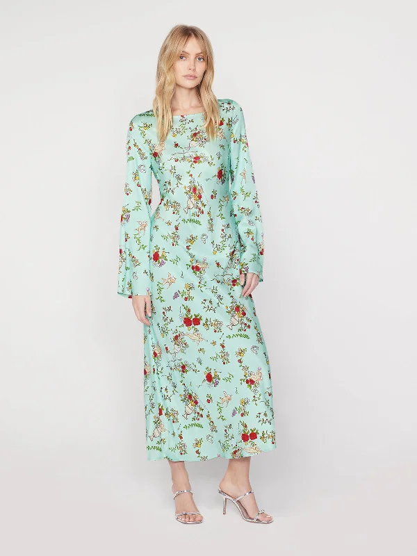 Must-Have Deals Keira Mint Cherub Print Maxi Dress