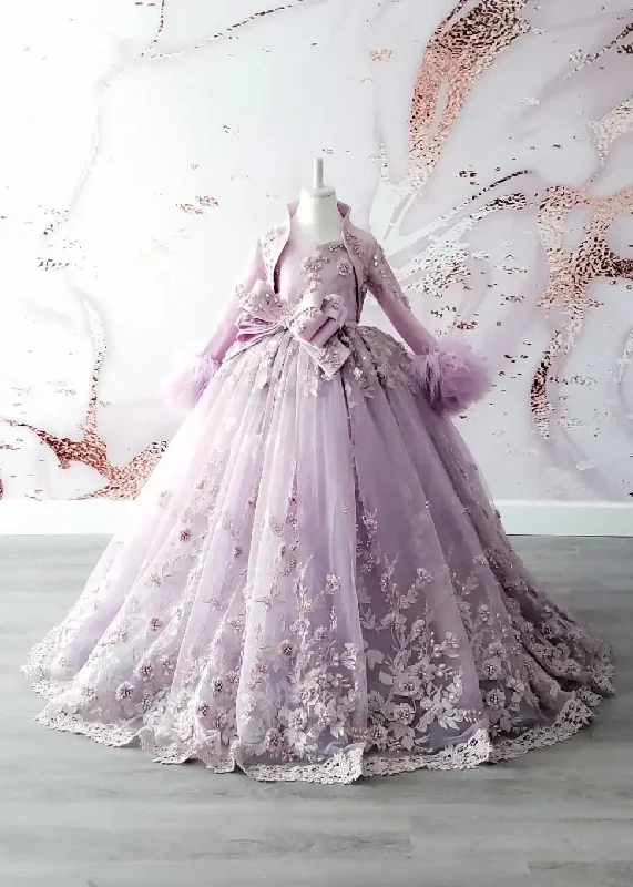 Bonus Savings Lavender Beaded Ball Gown Girls Pageant Dresses Spaghetti Straps Princess Flower Girl Dress Appliqued First Communion Dress Bonus Savings Lavender Beaded Ball Gown Girls Pageant Dresses Spaghetti Straps Princess Flower Girl Dress Appliqued First Communion Dress