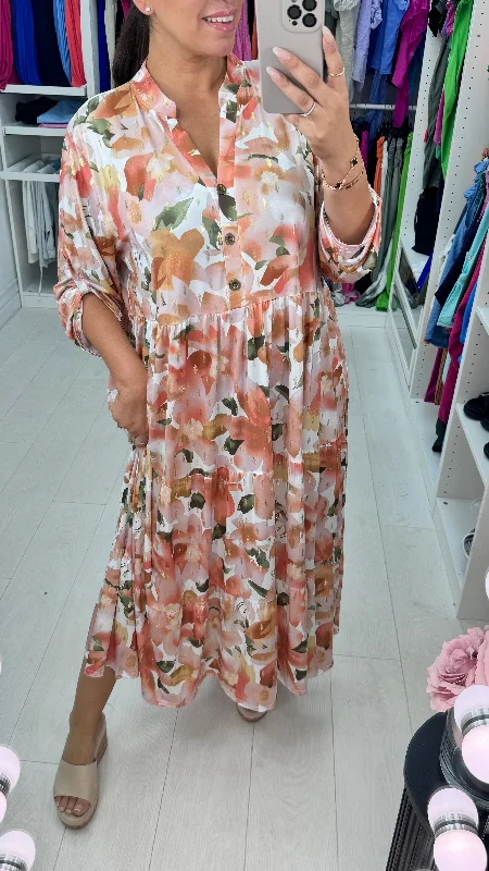 Great Bargains Joanne Vibrant Floral Smock Dress