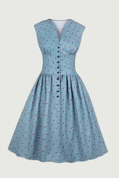 Today’s Special Vintage Party Floral Cute Dress Women Retro Summer Female Sleeveless