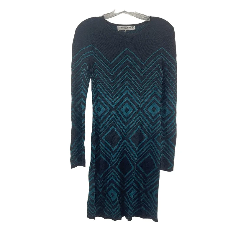 Savings Event Trina Turk Black Teal Knit Sweater Dress, Women’s S Viscose Knee Length Preowned Savings Event Trina Turk Black Teal Knit Sweater Dress, Women’s S Viscose Knee Length Preowned