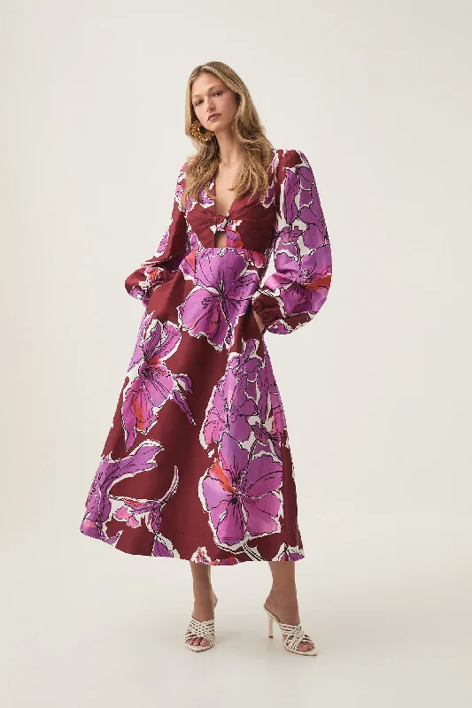 Act Fast Inflorescence Midi Dress