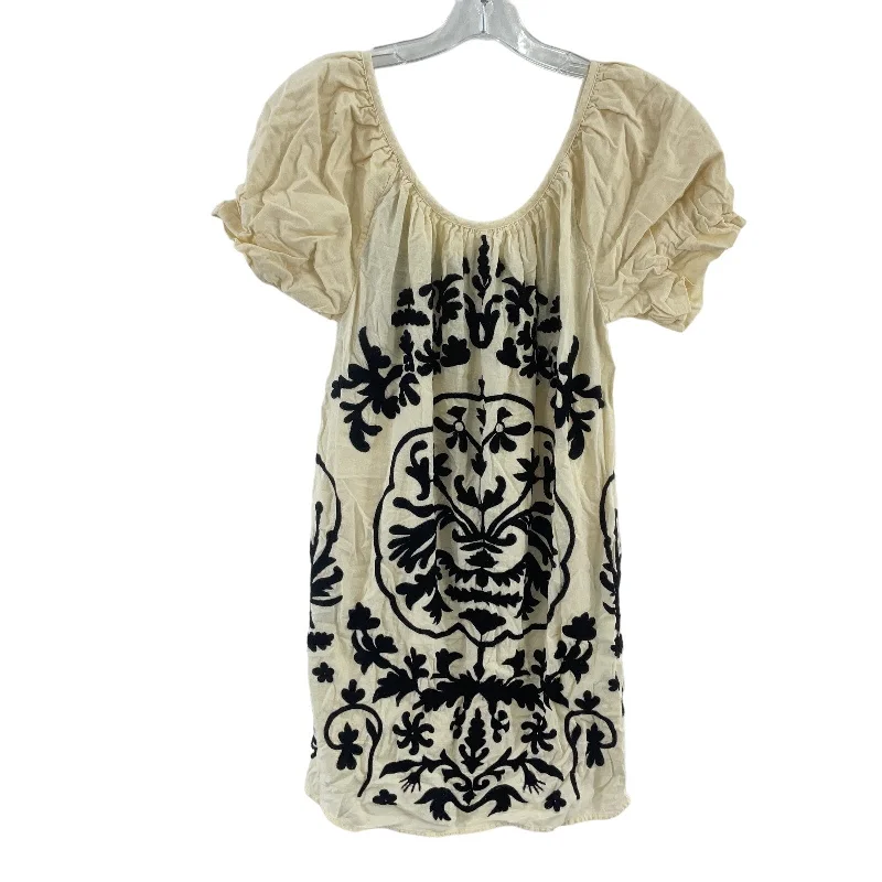 Mega Sale Free People Fiona Cream Embroidered Puff Sleeves Mini Dress Women’s XS Preowned Mega Sale Free People Fiona Cream Embroidered Puff Sleeves Mini Dress Women’s XS Preowned