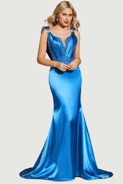 Season Finale Sale Royal blue evening dress mermaid elegant v neck lace floor-length beading wedding party formal dress evening dresses Season Finale Sale Royal blue evening dress mermaid elegant v neck lace floor-length beading wedding party formal dress evening dresses