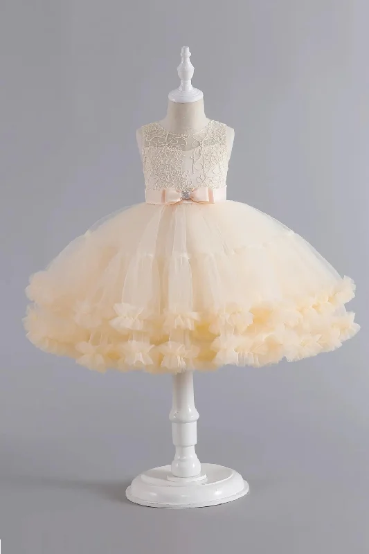 Instant Savings Embroidery Baby Girls Dresses For Weddings Children Gowns Flower Party Birthday