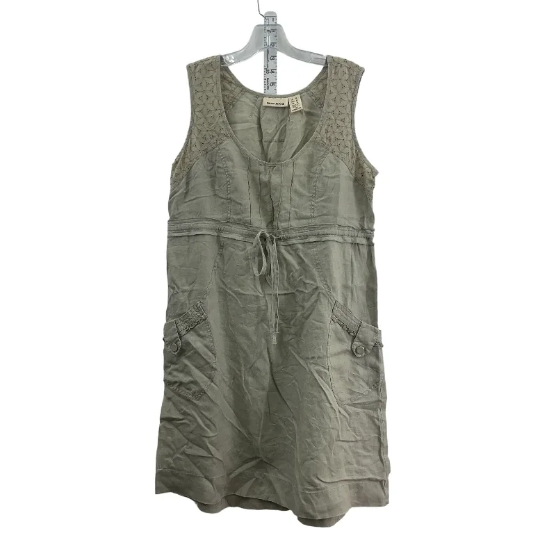 Buy More, Save More DKNY Jeans Gray Linen Women's Cinch Waist Shift Dress - Size M, Preowned Buy More, Save More DKNY Jeans Gray Linen Women's Cinch Waist Shift Dress - Size M, Preowned