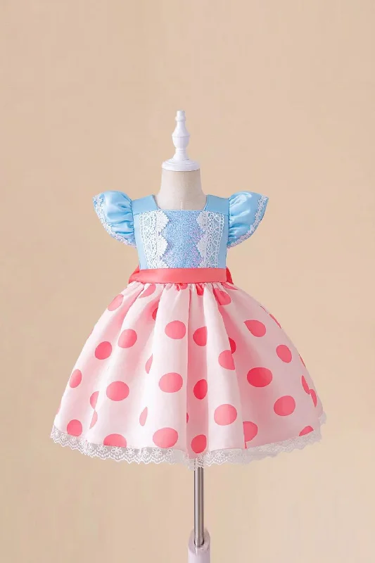 The Best Prices Little Shepherdess Princess Costume Kids Dress Halloween Carnival Kindergarden Party for Child Adorable Girl