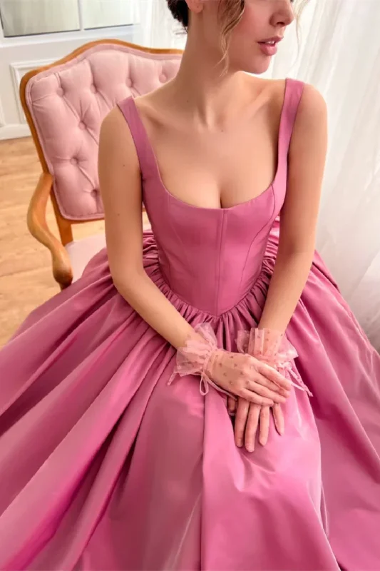 Steals and Deals Pink Dresses Elegant Sleeveless Evening Dress Floor-length Lace-up Back Steals and Deals Pink Dresses Elegant Sleeveless Evening Dress Floor-length Lace-up Back