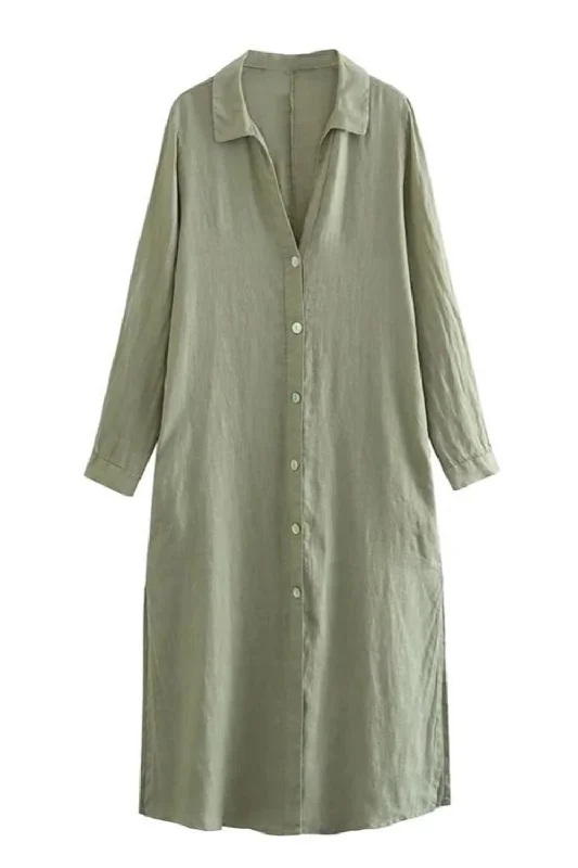 Closeout Sale Women Rolled Up Sleeve Linen Shirt Dress Vintage Lapel Collar Female Casual Loose Long Dresses Closeout Sale Women Rolled Up Sleeve Linen Shirt Dress Vintage Lapel Collar Female Casual Loose Long Dresses