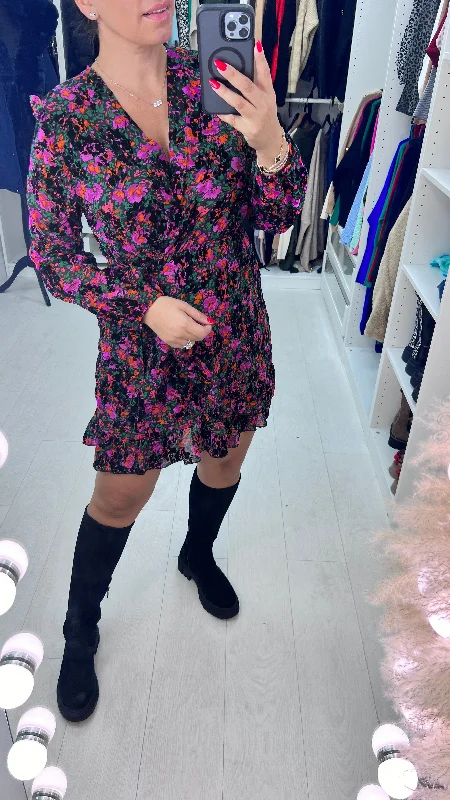 Inventory Reduction Charlton Floral Tie Waist Wrap Dress