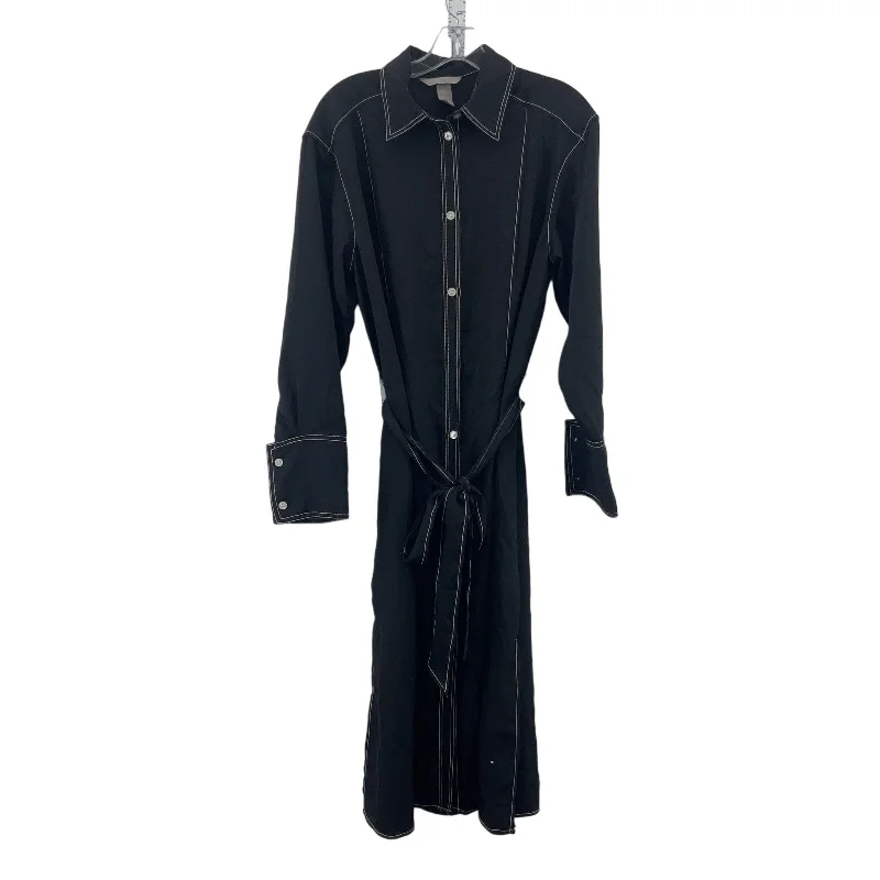 Daily Deals H&M Black Women's Long Sleeve Long Shirt Dress, Size S, Preowned