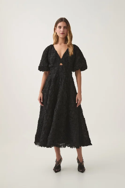 Doorbuster Deal Florential Text Midi Dress