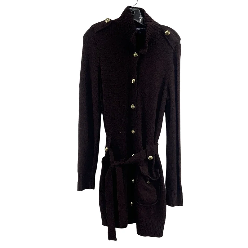 Early Access Jones New York Brown Belted Long Sleeve Sweater Dress Women's S Preowned