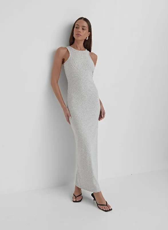 Buy Now Grey Jersey Midaxi Dress - Emel