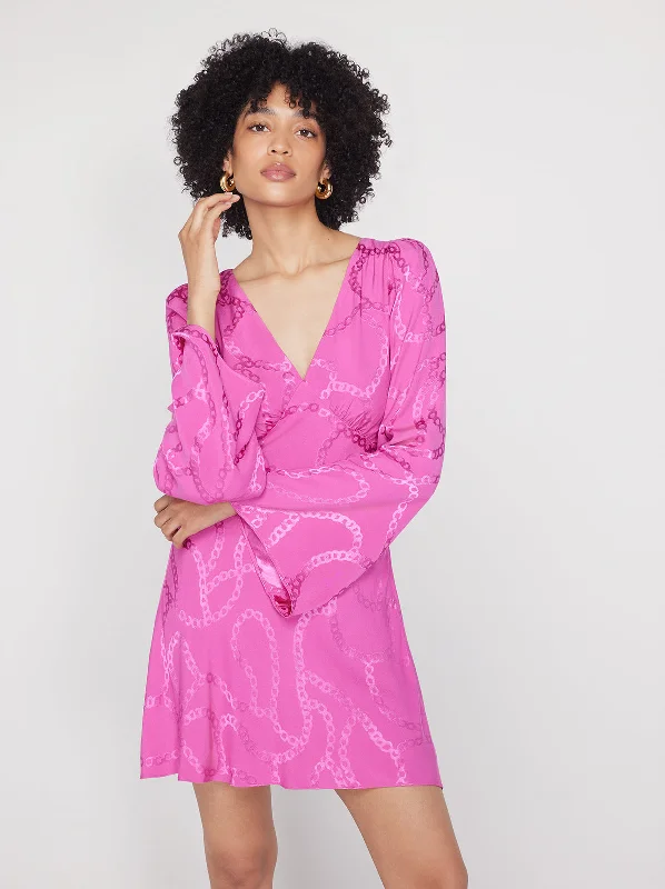 Today’s Special Rosalie Pink Chain Jacquard Mini Dress
