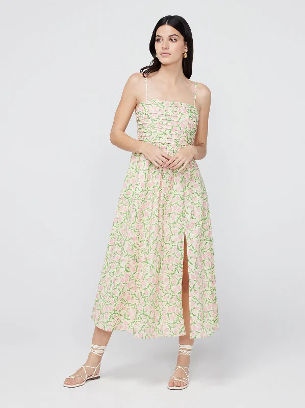 Can't Be Beat Genevieve Tulip Print Midi Dress