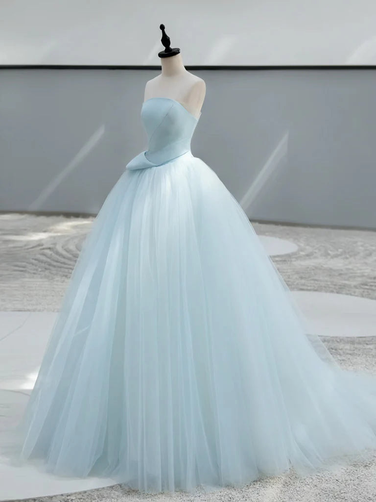 Season Finale Sale A-Line Satin Tulle Blue Quinceanera Dress Long Prom Dress Ball Gown Season Finale Sale A-Line Satin Tulle Blue Quinceanera Dress Long Prom Dress Ball Gown