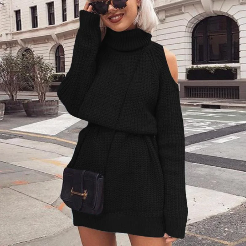 Super Deal Women's Autumn/Winter Knitted Dress | Plus Size