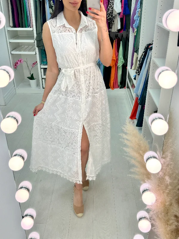 Final Sale Omira Embroidery Lace And Crochet Dress
