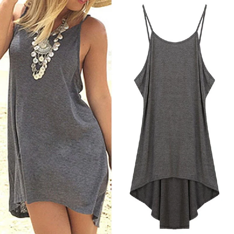 Year-End Clearance New women Sexy Backless summer Beach Mini Dress