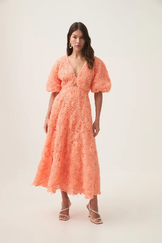 Crazy Deals Florential Text Midi Dress