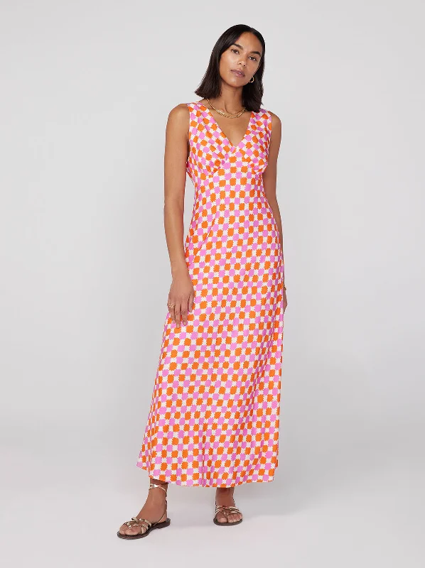 Amazing Deals Claire Picnic Check Slip Dress